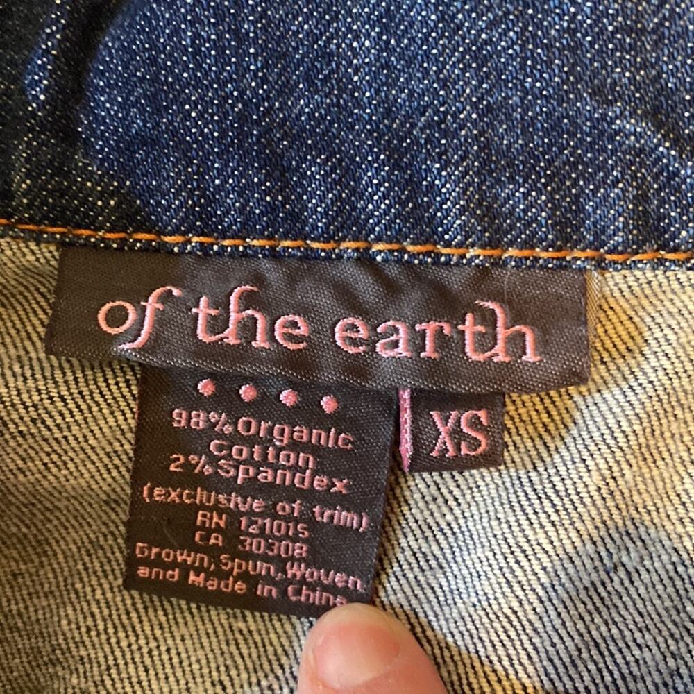 Of The Earth Embroidery Floral Jean Button Jacket Size XS - Picture 10 of 10